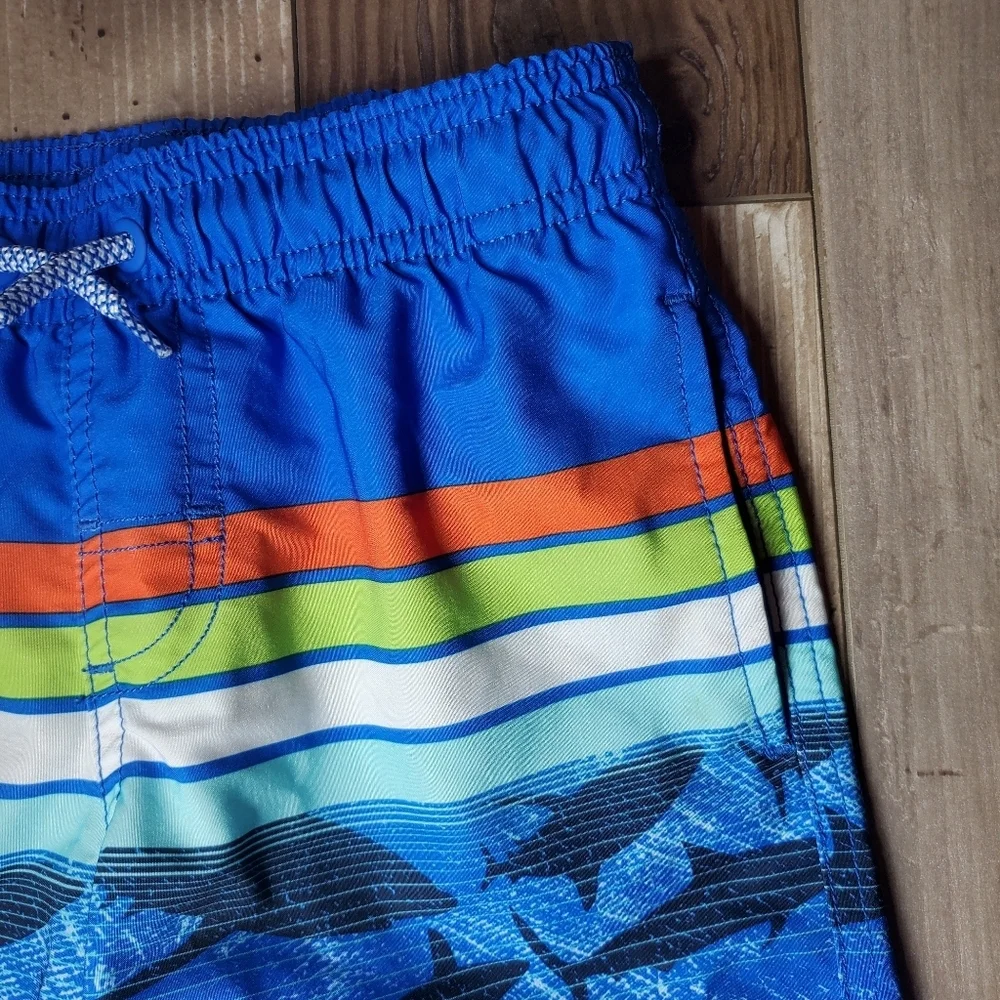 Wonder Nation Boys Swim Trunks with UPF 50+ Size XS (4-5) NWOT Blue Sharks